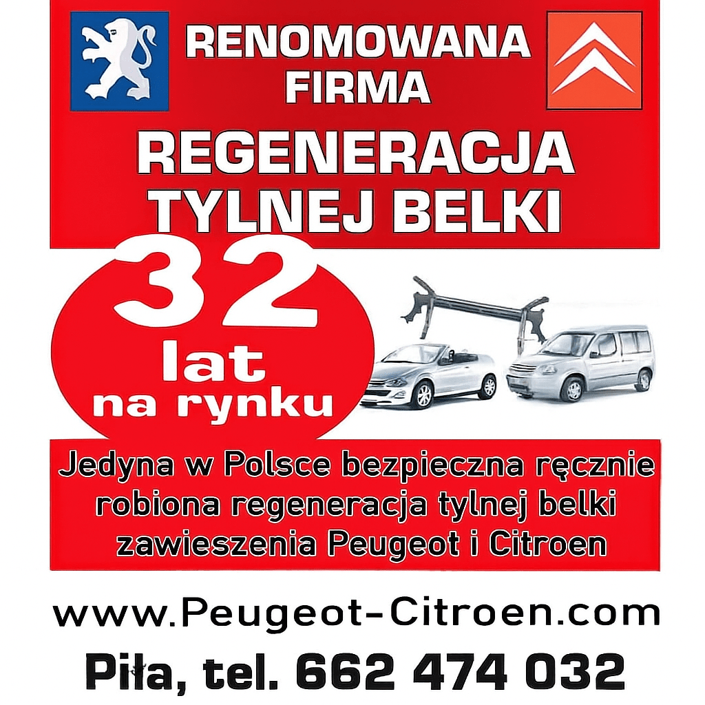 Regenerowane belki Peugeot Citroen